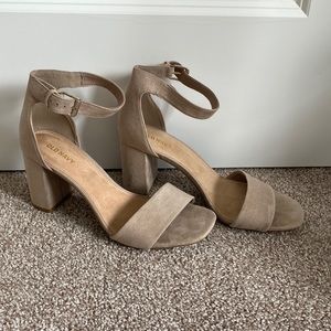 Taupe Block Heel
